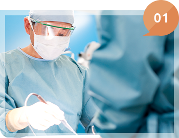 手術実績豊富な日本外科学会専門医による高精度な治療