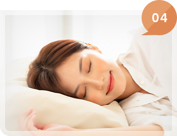 検査後はリカバリールームでゆっくりお休みが可能